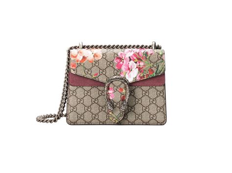 borsa gucci tote a fiori con ricamo usata